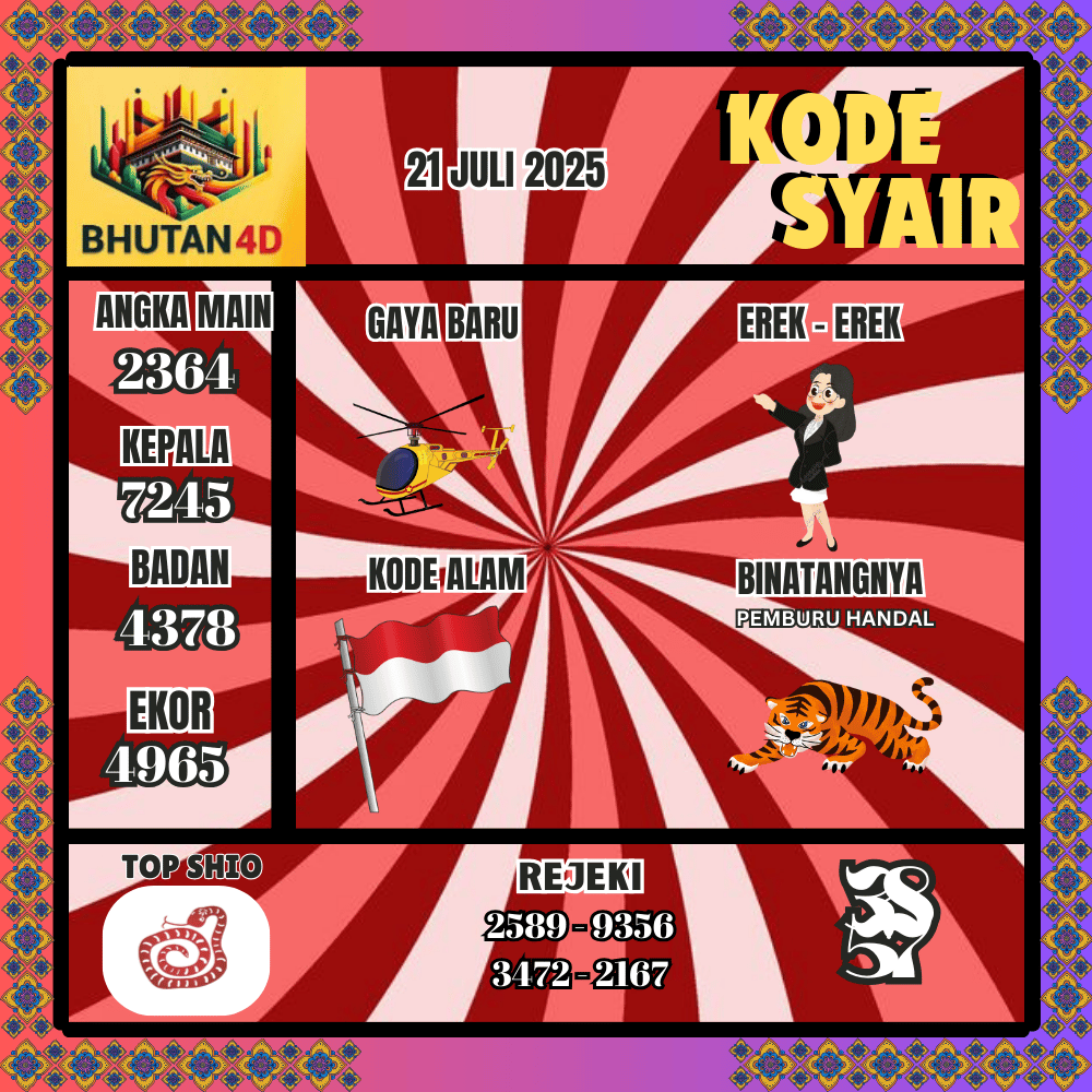 Kode Syair Bhutan Pools - Juni Pools