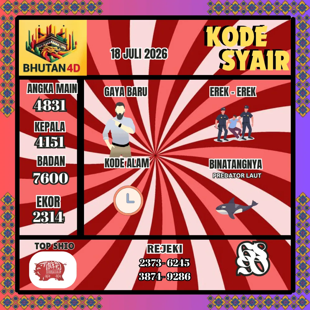 Kode Syair Bhutan4D Pools - Juli 2026